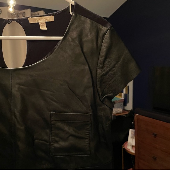 Anthro Bordeaux 100% Sheepskin Shirt - Picture 7 of 10